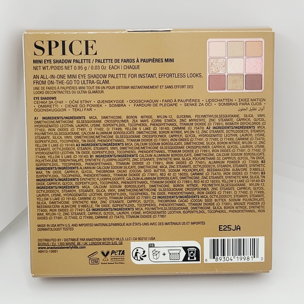 Spice Anastasia Beverly Hills Eyeshadow Palette Brand New In Box Authentic - Picture 9 of 9